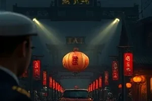 镜面公寓走廊里成排镜子的画面